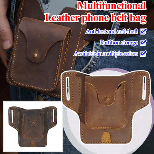 VersaBag™ | Multifunktionale Handy-Gürteltasche aus Leder