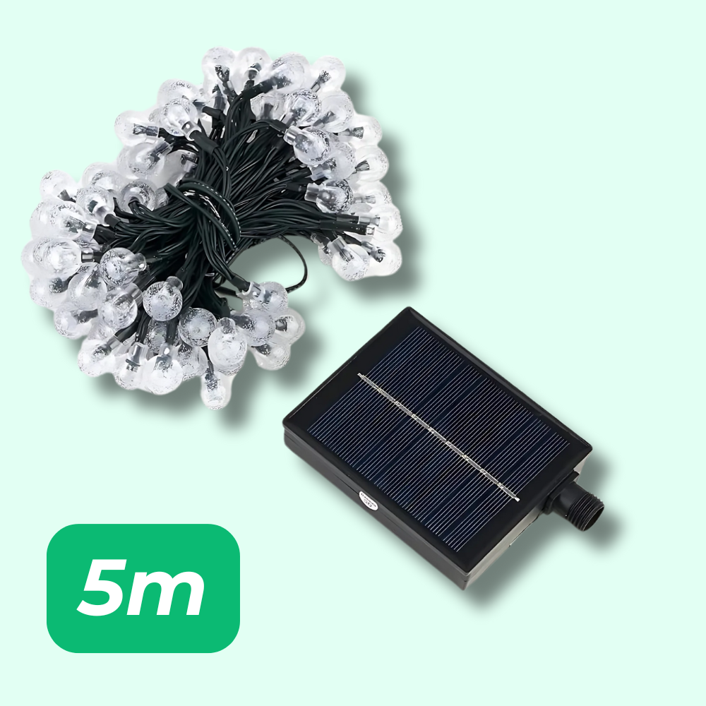LumiGlow™ Kristall-Solarlichterkette für magische Außenbeleuchtung