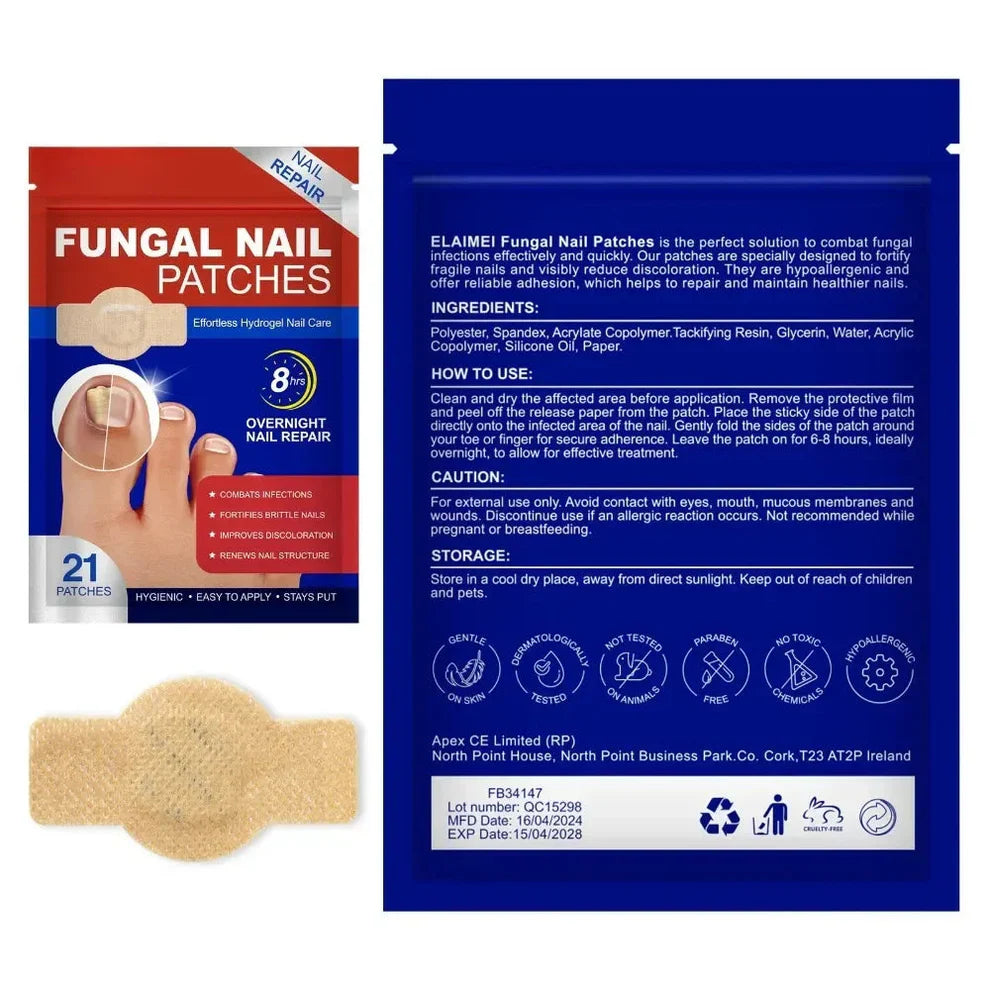 FungiCare™ - Einfach Anzubringende Nagelreparaturpflaster