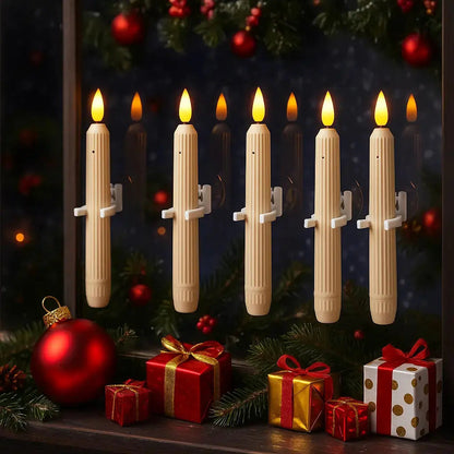 GlowHaven™ - Set mit 6 LED-Fensterkerzen mit flackernder Flamme