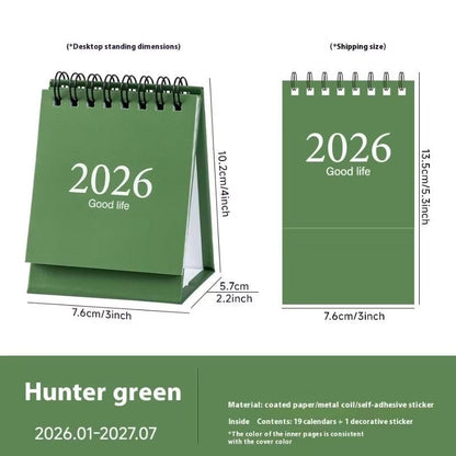 2026 Mini Tischkalender | Morandi Farbiger Stehkalender