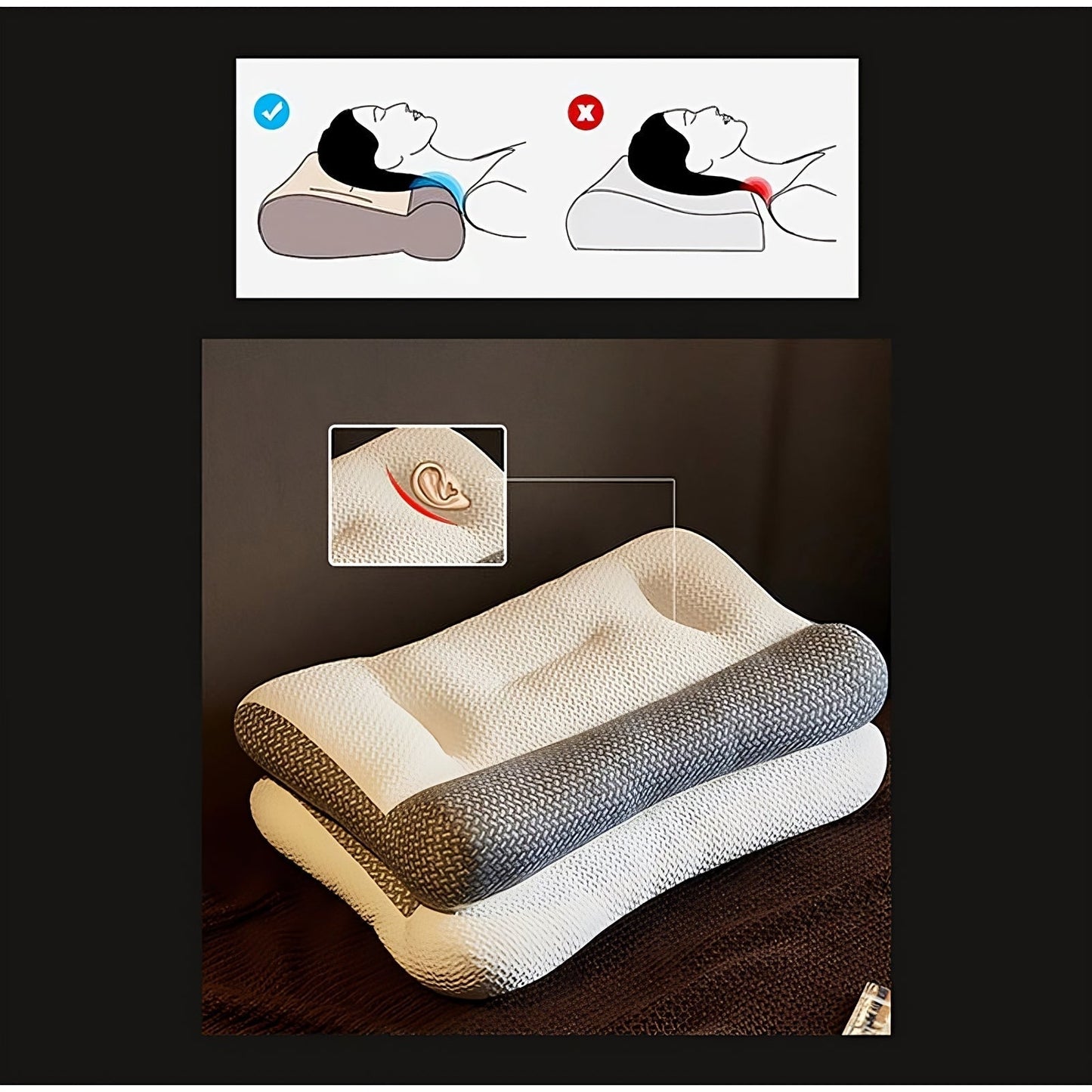ErgoDream™ – Super ergonomisches Nacken- und Wirbelsäulenkissen