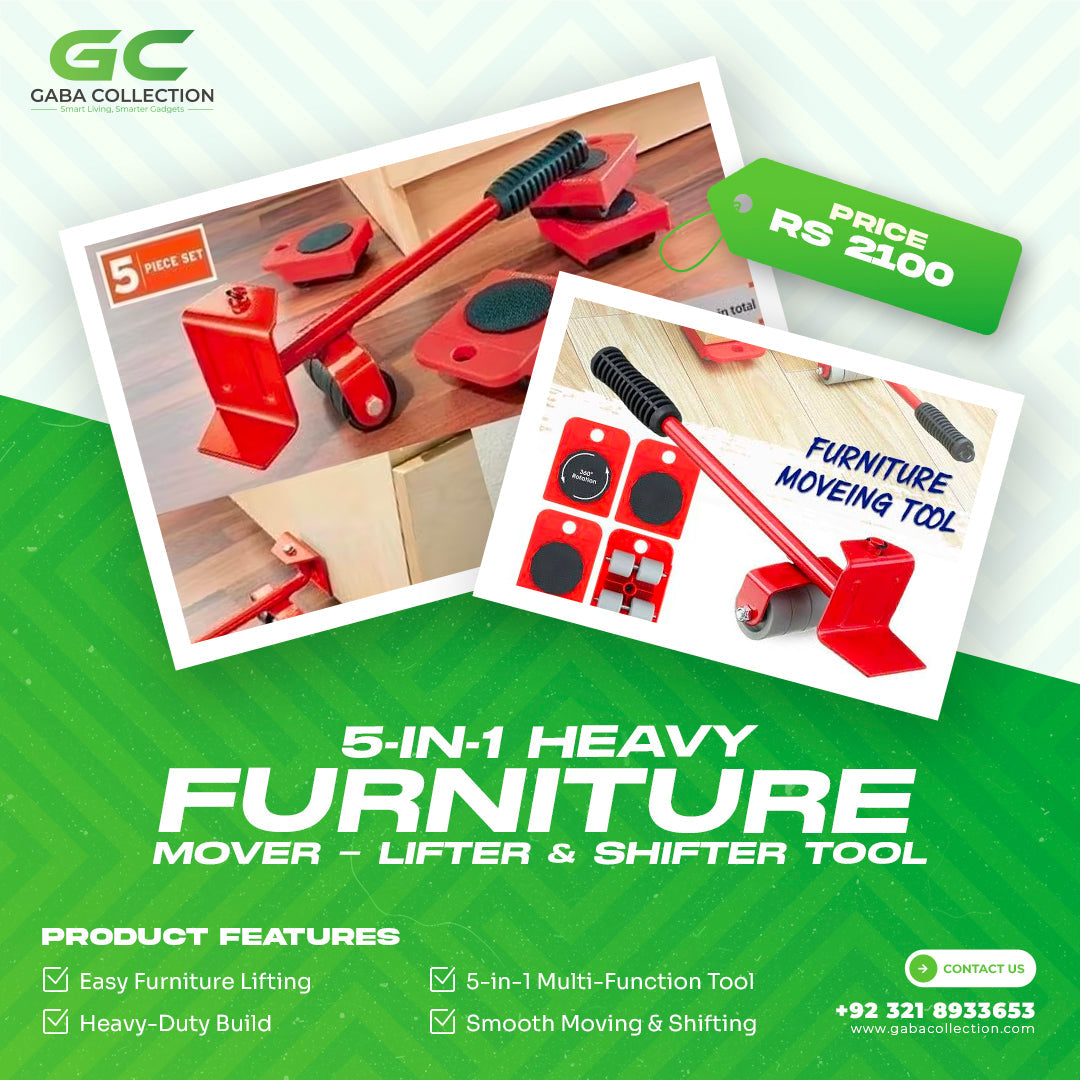 MoveEase™ 5-in-1 Schwerlast-Möbelheber und -Verschieber Werkzeug