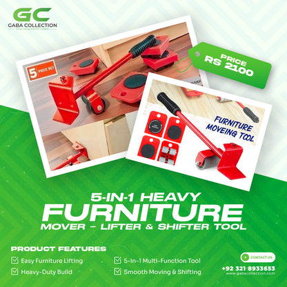 MoveEase™ 5-in-1 Schwerlast-Möbelheber und -Verschieber Werkzeug