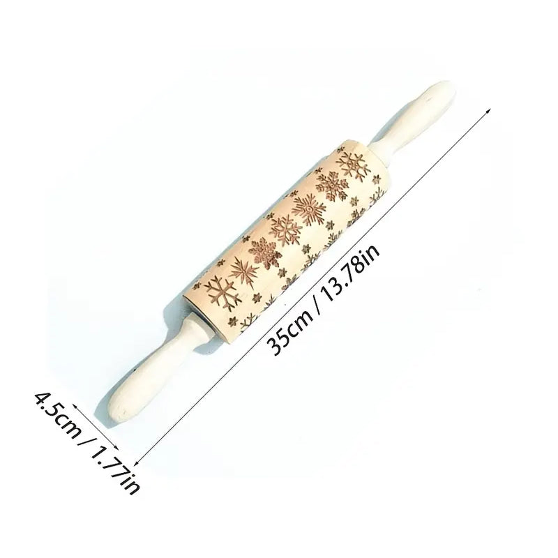 ChristmasRoller™ - Festlicher Nudelholz für Weihnachtsplätzchen