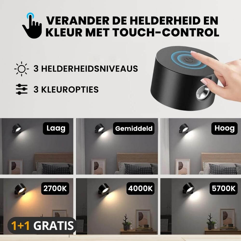Luno™ | Eindeloze Wandlamp - 1 + 1 GRATIS !