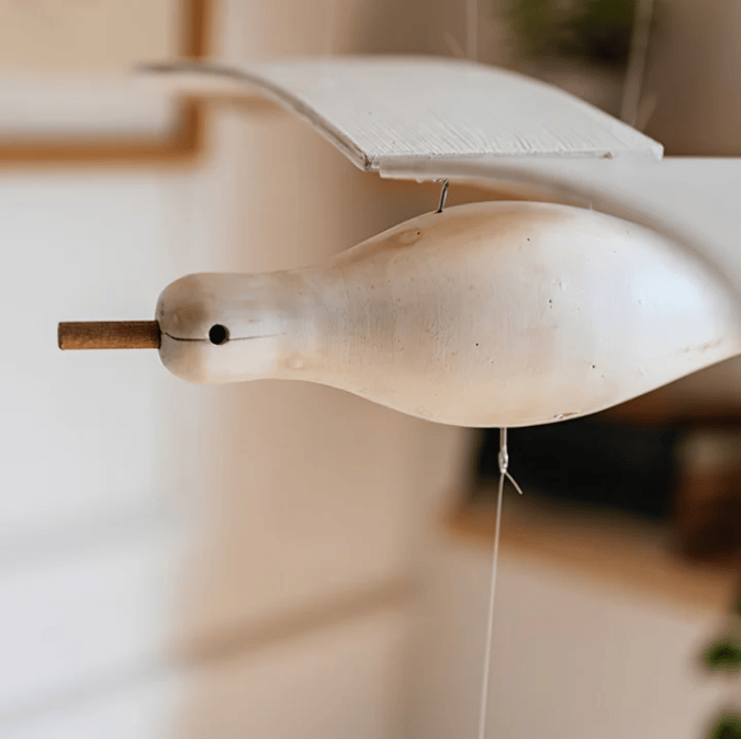 CoastalCrafts™ | Handgefertigte hölzerne Möwe Hängende Ornament