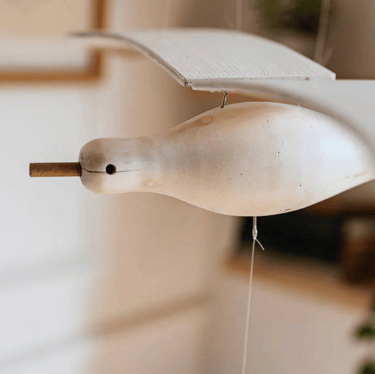 CoastalCrafts™ | Handgefertigte hölzerne Möwe Hängende Ornament