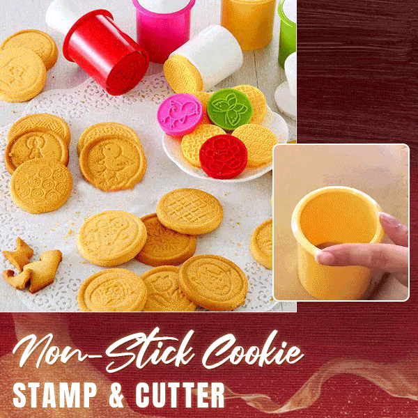 CookieArt™ - Antihaft Backstempel- und Ausstecherset für lustiges Backen