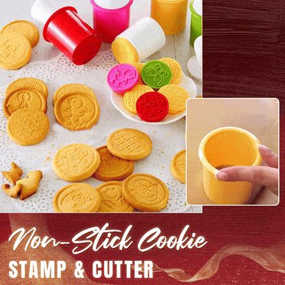 CookieArt™ - Antihaft Backstempel- und Ausstecherset für lustiges Backen