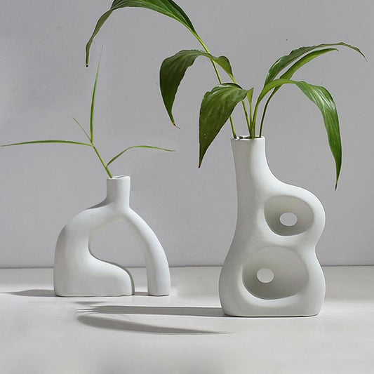 Modernes minimalistisches Keramikvase-Set für Wohnkultur