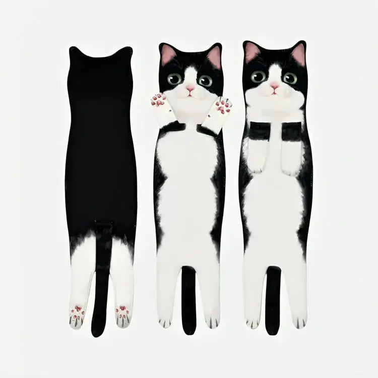 CozyNest™ - Weiches Baumwollhandtuch mit Katzenmotiv