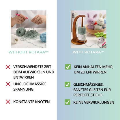 Rotara™ - Tragbarer, drehbarer Garnständer