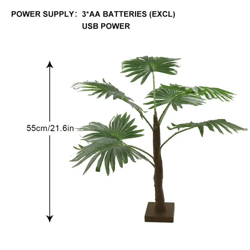 Tropische LED-Palmenbaum-Tischlampe