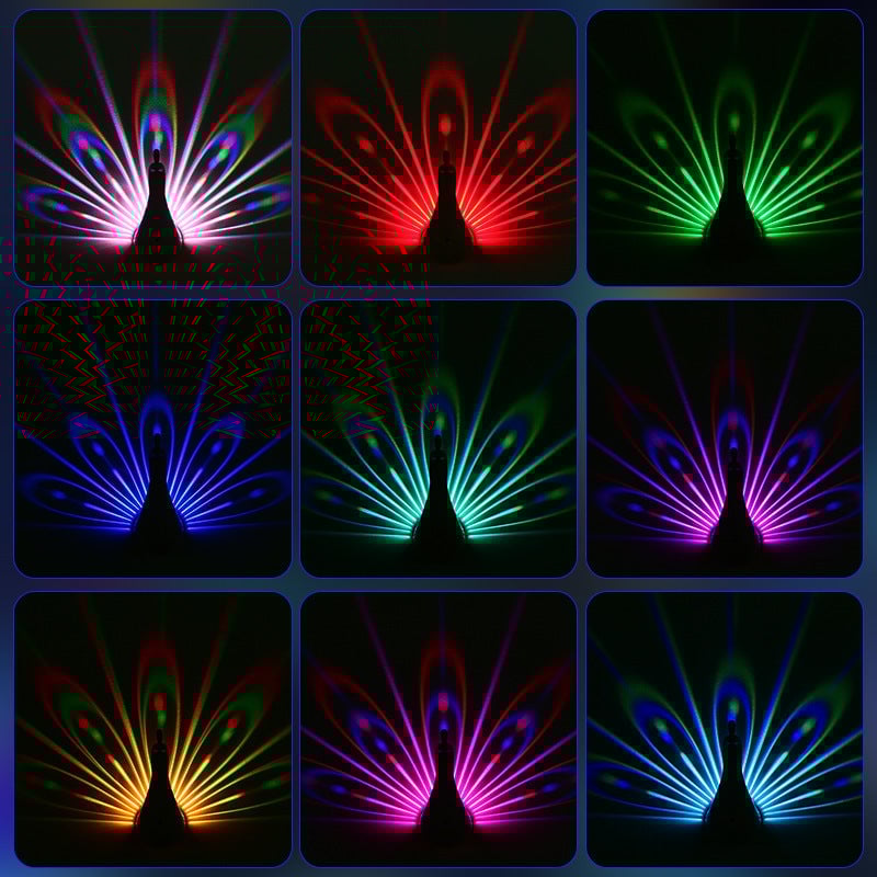 LumiPea™ – Pfauen-LED-Projektionslicht | Faszinierendes farbenfrohes Lichtspiel