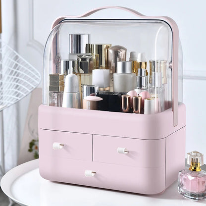 GlowNest™ Tragbarer Make-up Organizer mit Griff und Schubladen