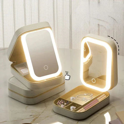 BeautyGlow™ – Tragbare Kosmetiktasche mit LED-Spiegel