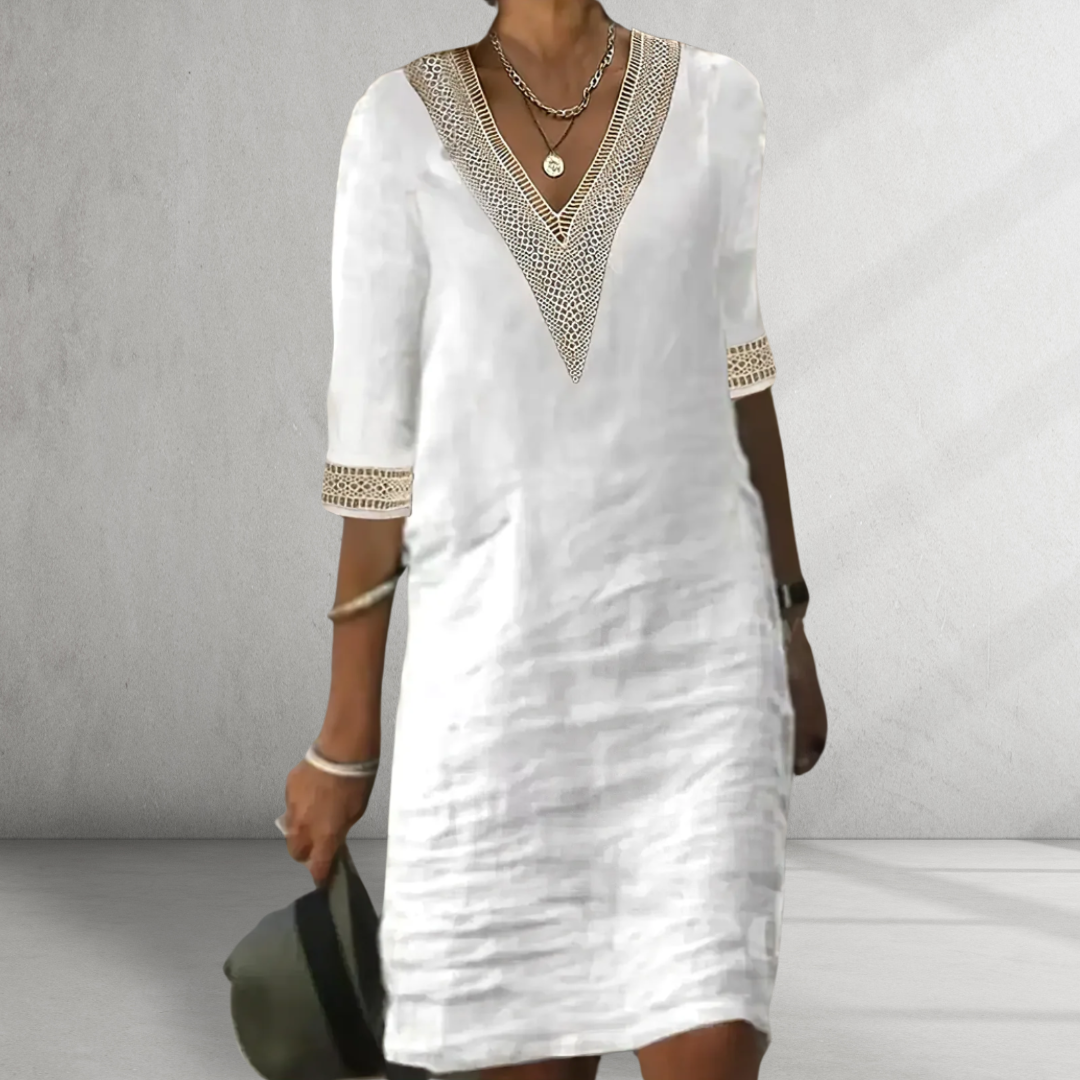 Novirea™ | Sommerkleid aus Baumwolle und Leinen