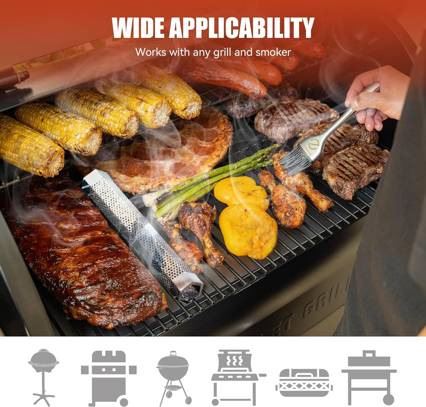 SmokeMaster™ - Edelstahl Pellet-Grillbox für rauchigen BBQ-Geschmack