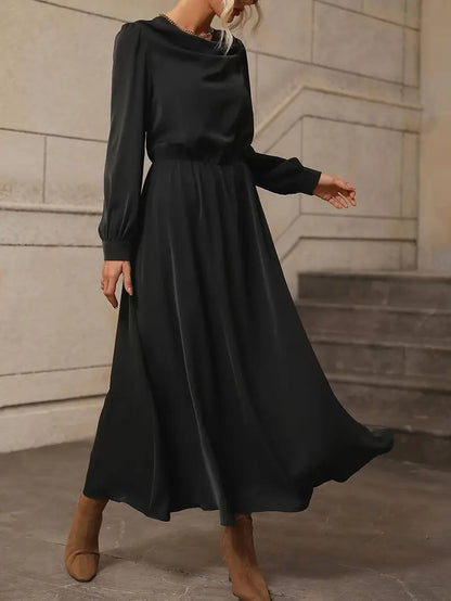 Elyn™ | Raffiniertes Kleid in A-Linie mit Laternenärmeln