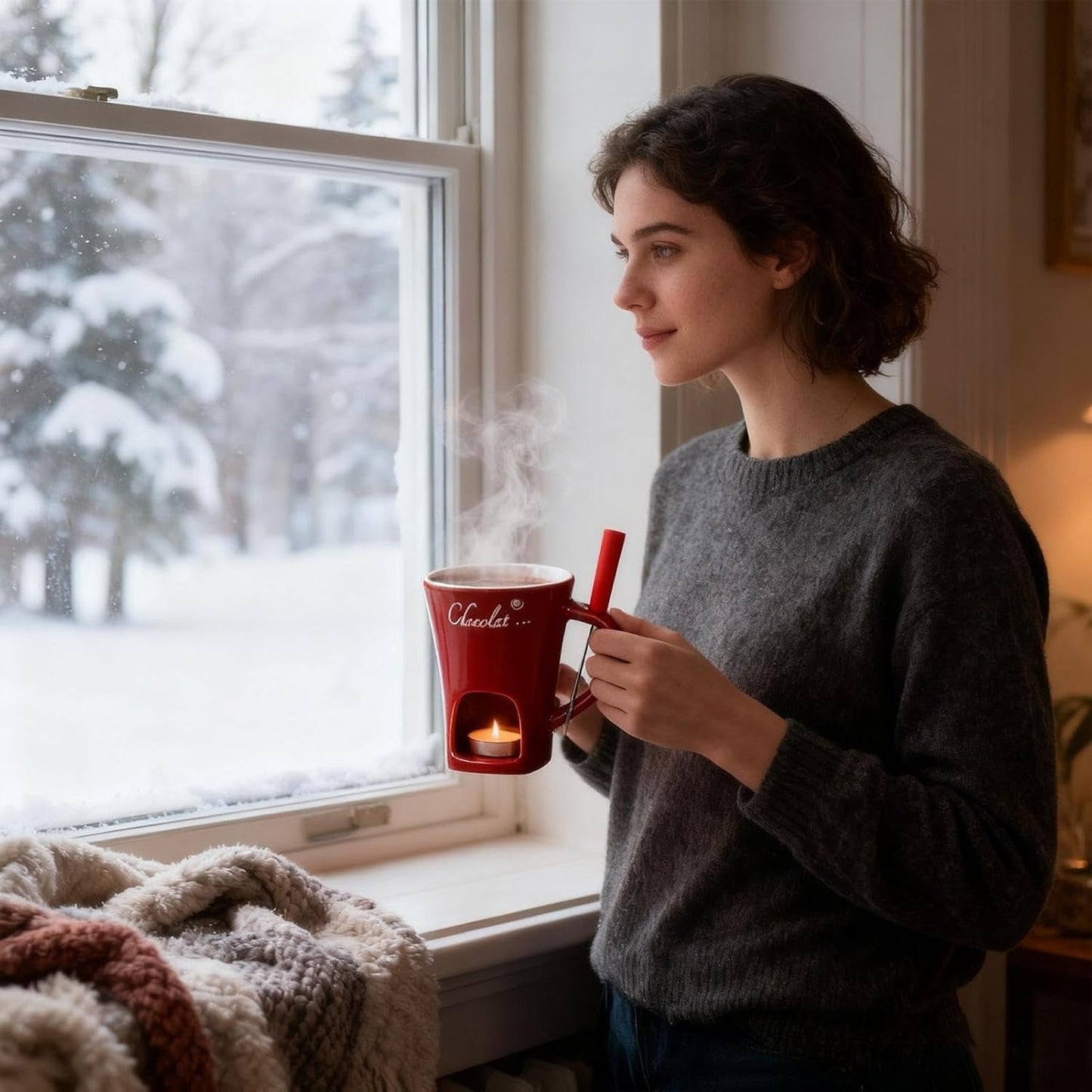 ChocoLuxe™ - Elegantes Schokoladen-Fondue-Becher-Set