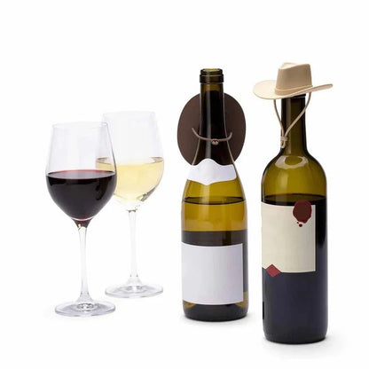 Rustikaler Leder-Weinflaschenverschluss Zubehör