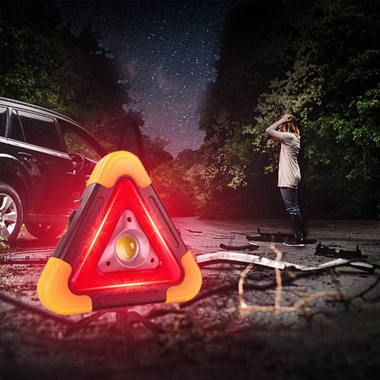 SolarAlert™ | 2-IN-1 solarbetriebene dreieckige Warnleuchte für den Straßenrand