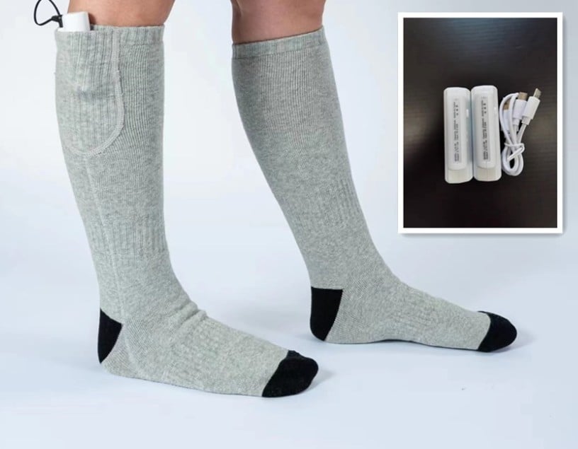 Nolan™ - Wiederaufladbare beheizbare Socken für ganztägige Wärme