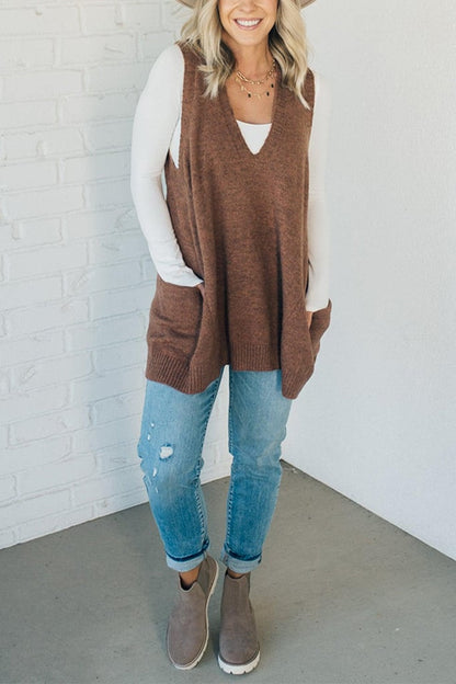 Cozyknit™ | Cozy Pocket Pullover-Weste