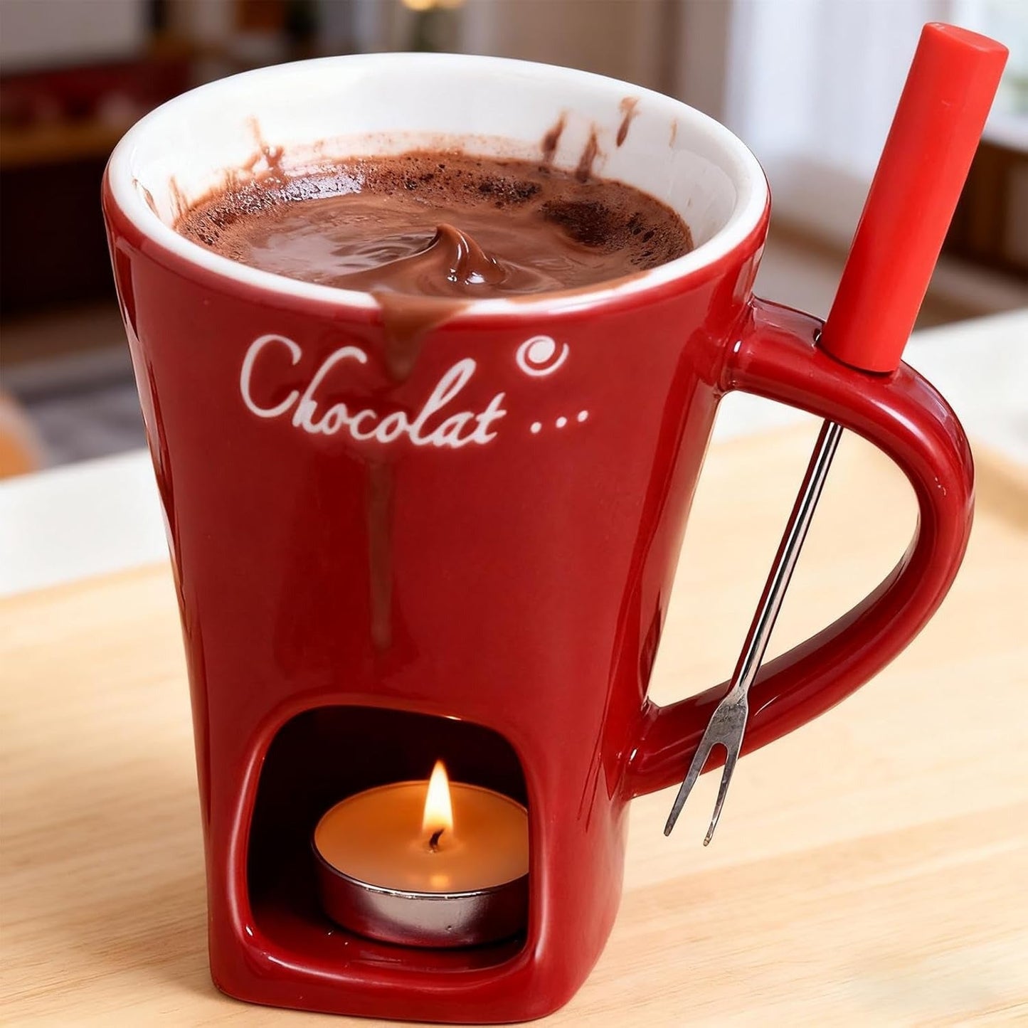 ChocoLuxe™ - Elegantes Schokoladen-Fondue-Becher-Set