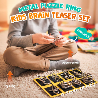 50% RABATT | BrainFlex™ - Metall-Puzzleset für kognitive Herausforderung und Spaß