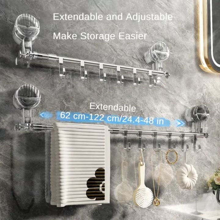 Verstellbare Länge des Klevora Handtuchhalters