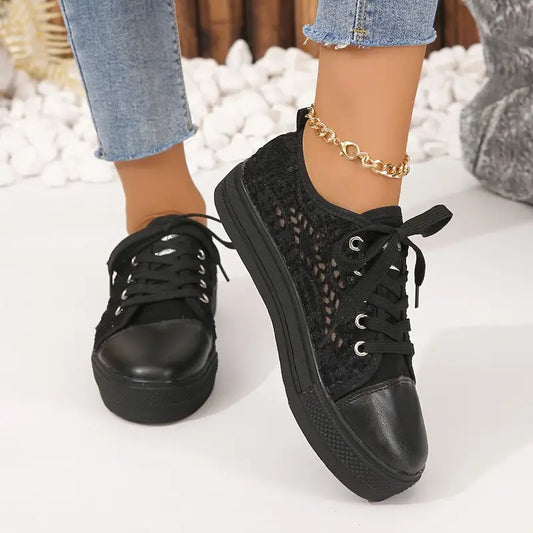 Vera™ | Damen Schnürsenkel Plateau Turnschuhe