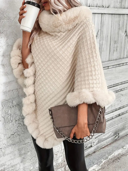FurWarm™ - Luxuriöser Warmer Pullover mit Pelzbesatz