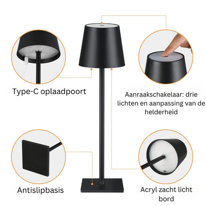 GlowTable™ | Kabellose wiederaufladbare Tischlampe