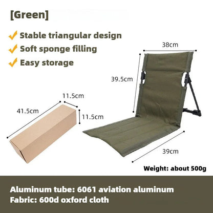 Ultraleichter gepolsterter Campingstuhl mit wetterfestem Aluminiumrahmen