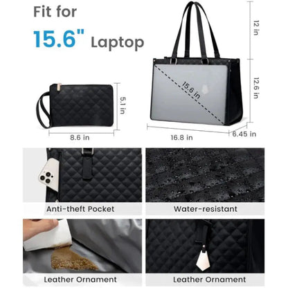 Isolierte Laptoptasche mit mehreren Fächern für Arbeit und Reisen