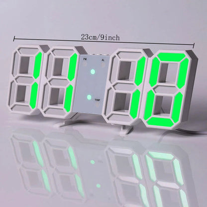 Moderne 3D LED-Wanduhr mit Temperaturanzeige für Zuhause und Büro