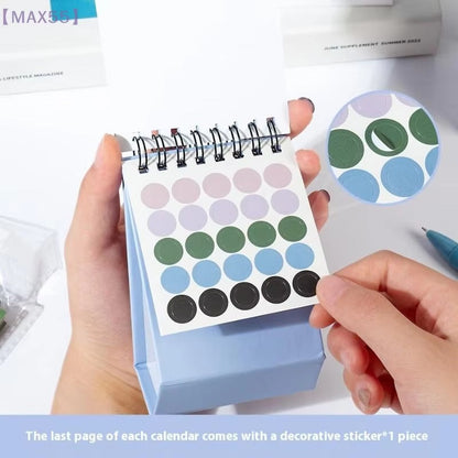 2026 Mini Tischkalender | Morandi Farbiger Stehkalender