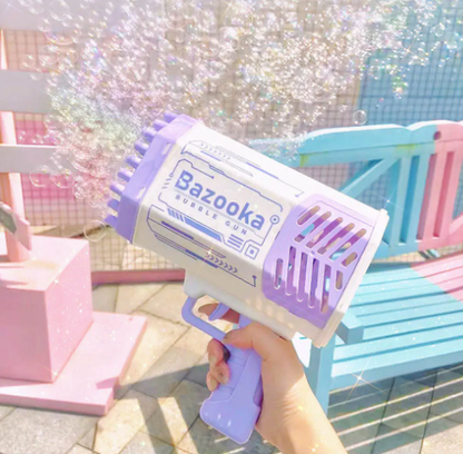 Außen-Bubble-Maschine mit bunter Licht-Raketenwerfer-Spielzeug