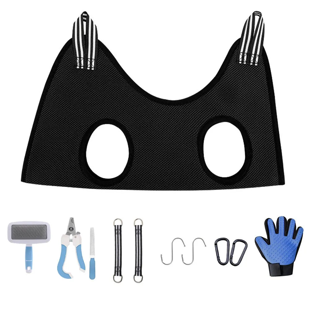 PawEase™ - Verstellbares Haustierpflege-Hängematte für stressfreie Bäder