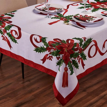 ChristmasTable™ – Tischtuch mit Weihnachtsbändchen | Urlaubskollektion