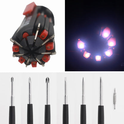 BrightScrew™ | 8-in-1-Schraubendreher mit LED-Taschenlampe