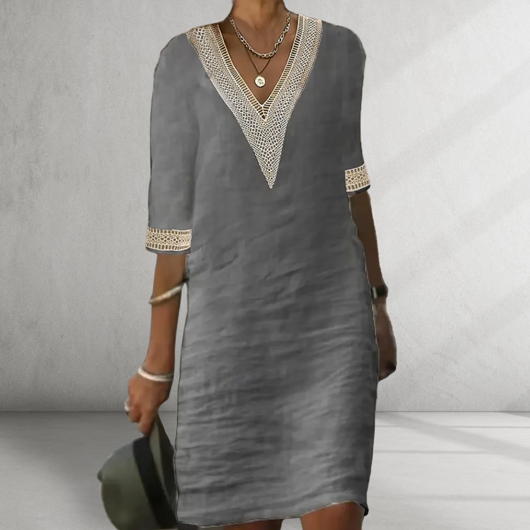 Novirea™ | Sommerkleid aus Baumwolle und Leinen