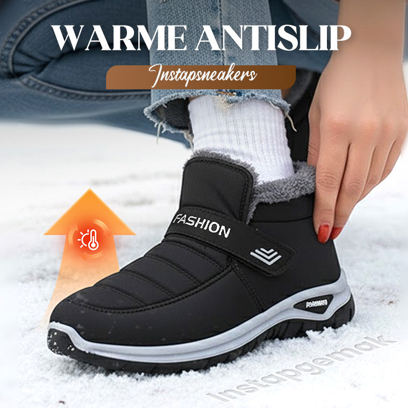 Bequeme wasserdichte Winter-Wanderschuhe zum Hineinschlüpfen