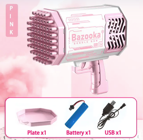 Außen-Bubble-Maschine mit bunter Licht-Raketenwerfer-Spielzeug