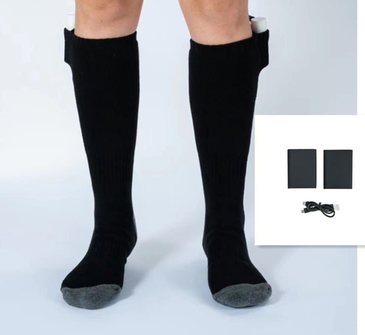 Nolan™ - Wiederaufladbare beheizbare Socken für ganztägige Wärme