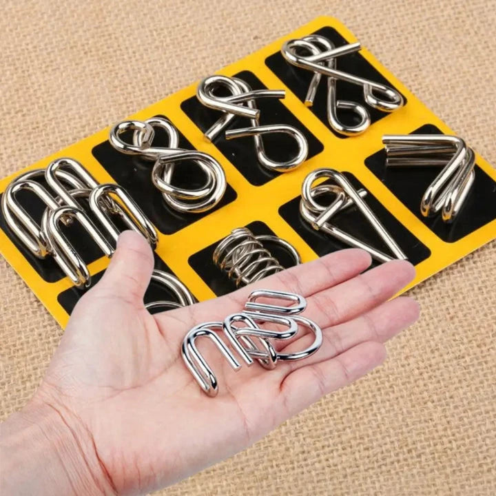 50% RABATT | BrainFlex™ - Metall-Puzzleset für kognitive Herausforderung und Spaß