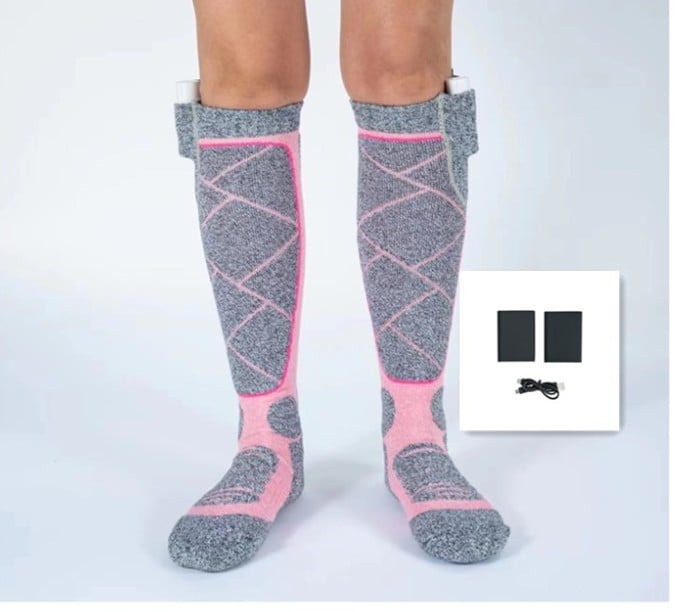 Nolan™ - Wiederaufladbare beheizbare Socken für ganztägige Wärme