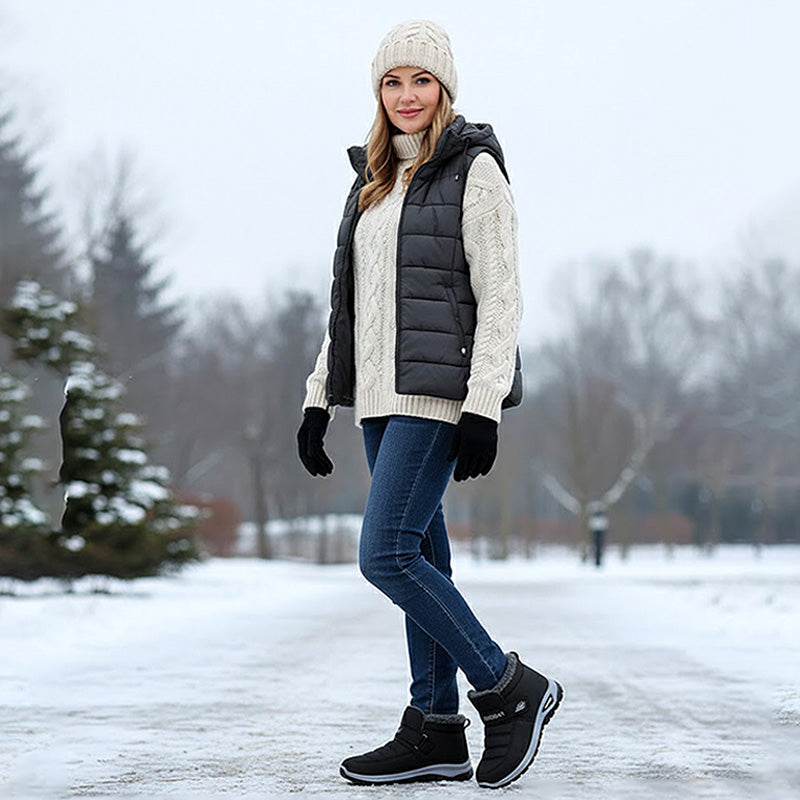 Bequeme wasserdichte Winter-Wanderschuhe zum Hineinschlüpfen